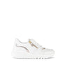 Baskets blanches en combinaison cuirs