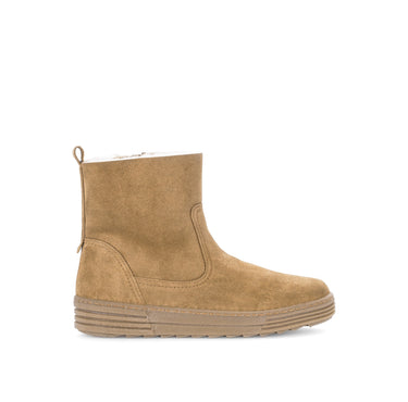 Bottines Cognac en cuir velours - doublure intérieure chaude