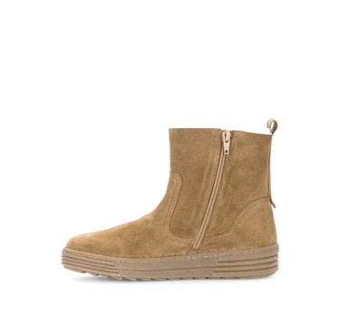 Bottines Cognac en cuir velours - doublure intérieure chaude