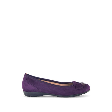 Ballerines violettes en combinaison cuirs