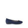 Ballerines marine en combinaison cuirs