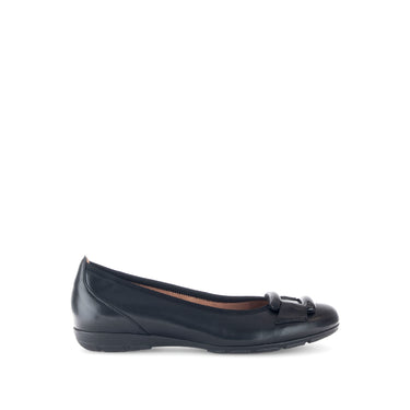 Ballerines noires en combinaison cuirs