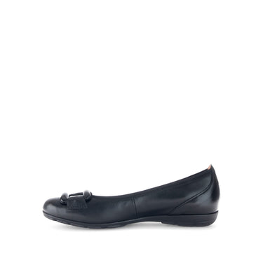 Ballerines noires en combinaison cuirs