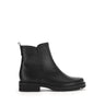 Bottines noires en cuir lisse