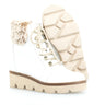 Bottines blanches en cuir