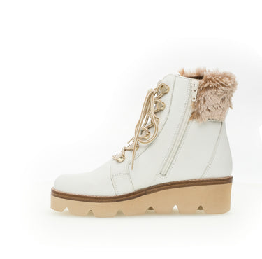 Bottines blanches en cuir
