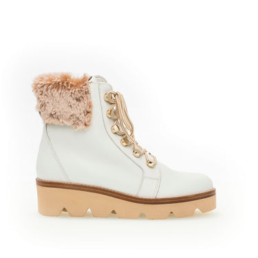 Bottines blanches en cuir