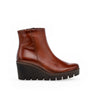 Bottines sattels en cuir lisse