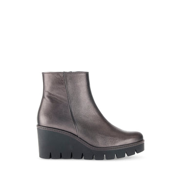 Bottines bronze en cuir lisse