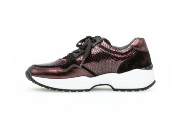 Baskets tendance bordeaux en cuir