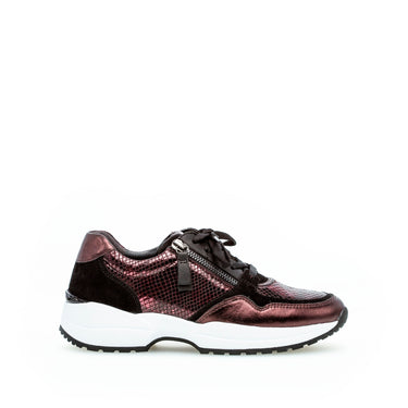Baskets tendance bordeaux en cuir