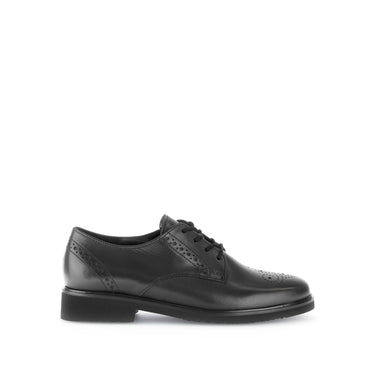 Derbies noires en cuir lisse