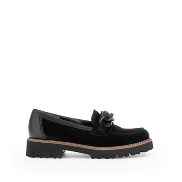 Mocassins noirs en cuir velours