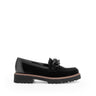 Mocassins noirs en cuir velours