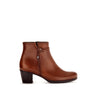 Bottines sattel en cuir lisse