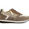 Baskets beige en combinaison cuirs