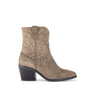 Bottine Mids taupes en cuir velours