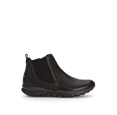 Bottines noirs en cuir lisse