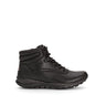 Baskets montantes noires en cuir lisse