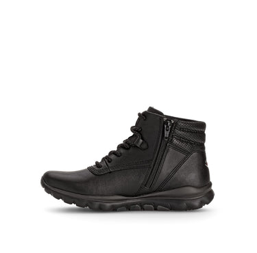 Baskets montantes noires en cuir lisse