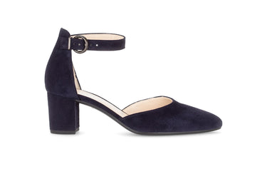 Escarpins bleus en nubuck
