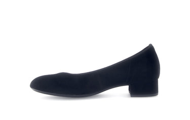 Escarpins noirs en cuir velours