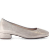 Escarpins beiges en cuir lisse