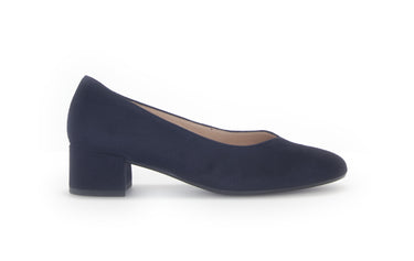 Escarpins bleus en cuir velours