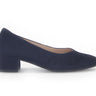 Escarpins bleus en cuir velours