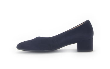 Escarpins bleus en cuir velours