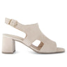Sandales beiges en cuir velours