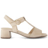 Sandales beiges en cuir velours