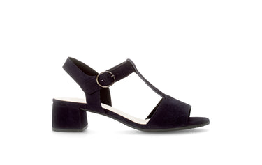 Sandales bleues en cuir velours