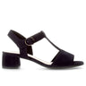 Sandales bleues en cuir velours