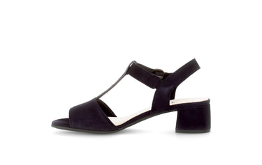 Sandales bleues en cuir velours
