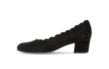 Escarpins noirs en cuir velours