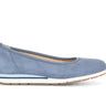 Ballerines bleues en cuir nubuck