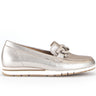 Ballerines dorées en cuir métallisé