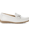 Mocassins blancs en cuir