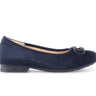 Ballerines bleues en cuir velours