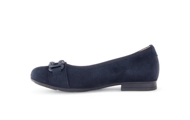 Ballerines bleues en cuir velours