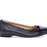 Ballerines bleues en cuir lisse