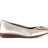 Ballerines dorées en cuir métallisé