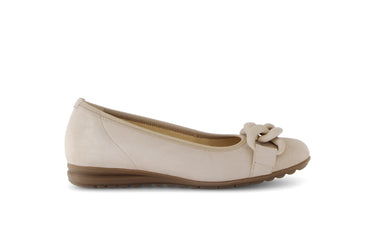 Ballerines beiges en cuir