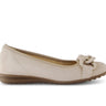 Ballerines beiges en cuir