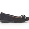 Ballerines noires en cuir velours