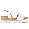 Sandales blanches en cuir lisse