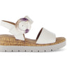 Sandales beiges en cuir lisse