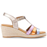 Mules dorées-multi en cuir métallisé