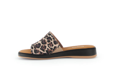 Mules beiges en cuir